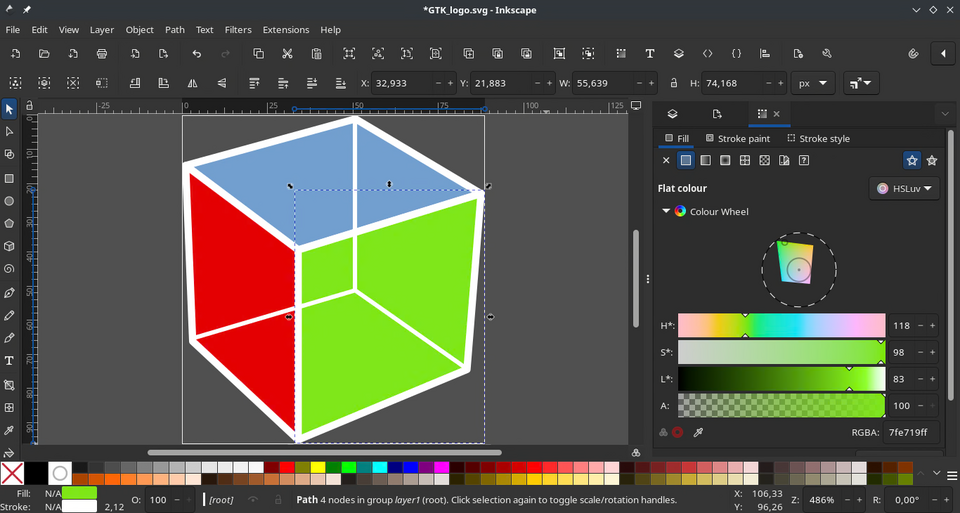 Inkscape is a FOSS SVG editing software. It is very popular among origami diagrammers.