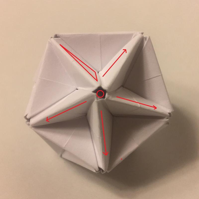 Figure 6: inverted Sonobe ball with