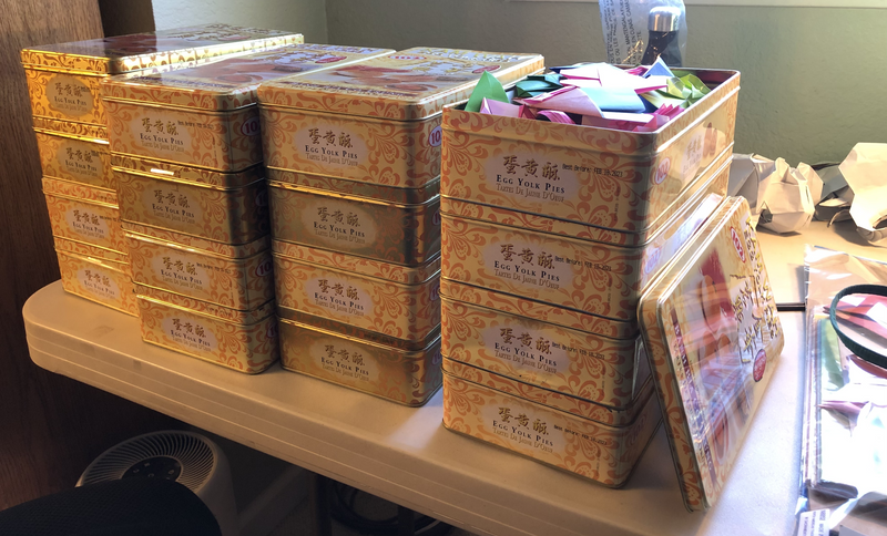 These boxes are a testament to how much origami I folded in the last two years (and how many egg yolk pies I've consumed).